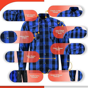 Mejor diseño de alta calidad personalizado Kavlar camisas motocicleta montar a cuadros franela Karval camisas para hombres - Product Image 2