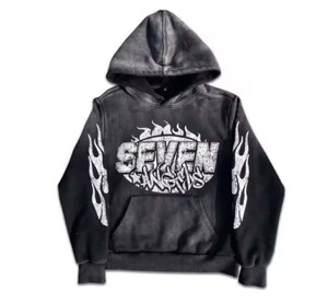 Conjunto Deportivo Urbano Vintage 100% Algodón Transpirable Ecológico con Lavado Ácido, Apliques Bordados y Estilo Acampanado - Product Image 2