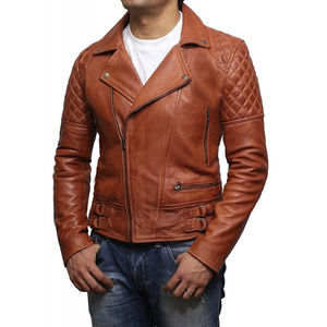 Chaqueta de cuero de diseño de moda de alta calidad para hombre, chaqueta de cuero de motocicleta para hombre, chaqueta de cuero para hombre - Product Image 2