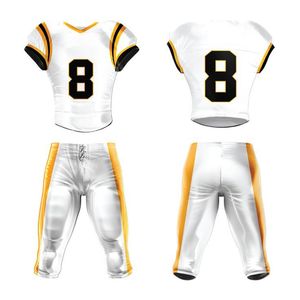 Uniformes de football américain personnalisés pour hommes adultes, 100% polyester respirant, ensembles imprimés, technologie de sublimation, séchage rapide - Product Image 5