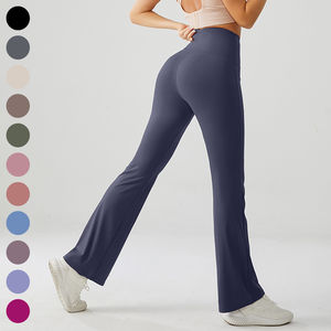 Venta al por mayor de encargo de cintura alta deporte entrenamiento Yoga pantalones Leggings mujeres suave poliamida Fitness Leggings con bolsillos - Product Image 5