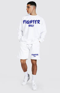 Ensemble de t-shirts à la mode décontractés pour hommes, col rond, manches courtes, pantalon court, design simple, grande taille et respirant - Product Image 4