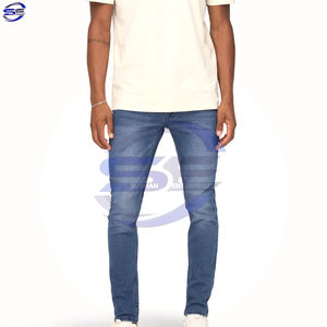 Pantalon Cargo en denim taille haute pour hommes, nouveau style fabriqué en usine, vêtements décontractés, tissu enduit en vrac - Product Image 2