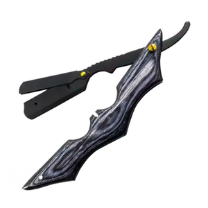 Beaux rasoirs de barbier en acier inoxydable noir pour enlever la barbe Outils de nettoyage de qualité industrielle - Product Image 6