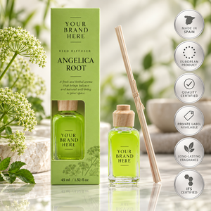 Difusor de Aroma de Raíz de Angélica de Marca Privada, 45 ml |   Fragancia para el Hogar Herbal y Balsámica |   Fabricante OEM España - Product Image 1