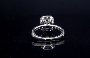 Anillo DE BODA solitario de 2 quilates, oro blanco de 14 quilates con diamantes cultivados en laboratorio, anillos de Joyería de diamantes elegantes - Product Image 3