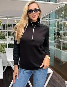 Loose fit women full sleeve sweatshirt comfy cotton <b>blend</b> stylish and warm daily outfit - Product Image 3