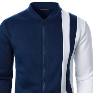 Nuevo Logotipo de doble color personalizado Streetwear béisbol chaqueta polar hombres venta al por mayor bajo precio fabrica - Product Image 4