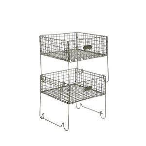 Cesta de Almacenamiento de Metal de 3 Niveles, Redonda, en Color Negro, para el Hogar y la Cocina, con Asa - Product Image 3
