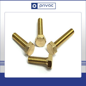 Factory Direct Sale ISO Certified Good Quality Durable Brass Hex <b>Bolt</b> with Yellow Zinc Plating OEM/ODM Available - Product Image 5