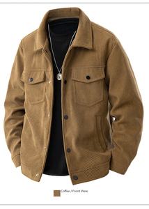 Chaqueta Casual de Moda para Hombre, de Pana, Holgada, de Primavera y Otoño, con Logotipo Personalizado Bordado OEM, Precio de Fábrica de China y Bangladesh - Product Image 5