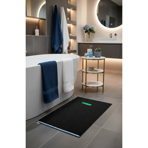 Be-2799-Bk ผ้าขนหนูเช็ดเท้าในห้องน้ำ 100% คอตตอน สีดำ ขนาด 50x80 ซม. - สีดำ - Product Image 3