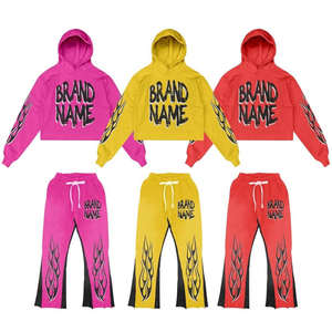 Conjunto Deportivo Unisex de Invierno Personalizado, Estilo Urbano, Degradado, con Capucha y Pantalones Deportivos, Estampado DTG, Estilo Desgastado - Product Image 6