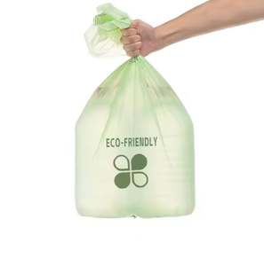 100% biodégradable et Ok compostable plat rouleau sac à emporter poubelle Eco déchets sac biodégradable jetable sacs poubelles - Product Image 1