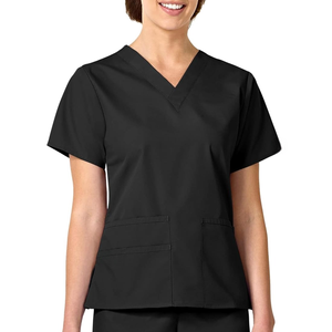Women's Hospital <b>Scrub</b> <b>Top</b> Woven Cotton Fabric - Product Image 5
