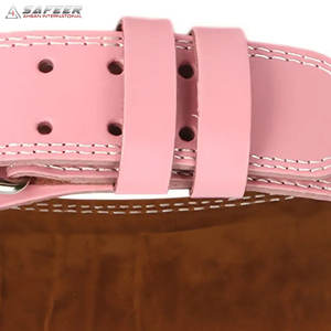 Lo último en cinturones de cuero ajustables con logotipo personalizado para gimnasio, cinturones de palanca de seguridad para levantamiento de pesas - Product Image 6