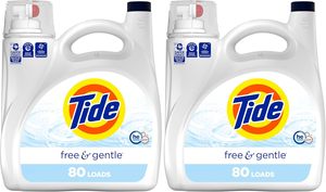 Detergente Líquido para Ropa Tide Free & Gentle, 105 fl oz, 80 Lavados, Compatible con HE (Paquete de 2) - Product Image 5