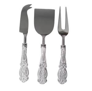 Juego de cubiertos con diseño de hoja chapada en oro, lo último en cubiertos de Metal para bodas, esparcidor de queso - Product Image 6