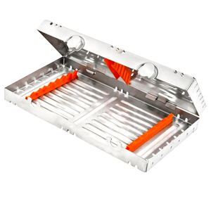 กล่องใส่เครื่องมือฆ่าเชื้อแบบออโตเคลฟสำหรับงานทันตกรรม ยี่ห้อ German Stainless 1 Heavy Duty สำหรับเครื่องมือ 7 ชิ้น แบบกดปุ่ม - Product Image 2