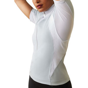 เสื้อแข่งขันขี่ม้าแขนสั้นสำหรับผู้หญิง แบบตาข่าย ยี่ห้อ Custom Factory English Equestrian - Product Image 1