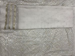 Telas DE TRABAJO DE ESPEJO bordado de Georgette de viscosa pura para Lehenga Choli Material de Lehenga bordado elegante - Product Image 3