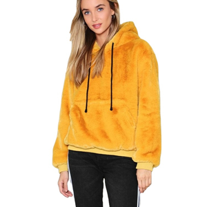 OEM al por mayor personalizado de alta calidad Premium invierno Casual de punto gota hombro pulóver descarga de impresión sudaderas con capucha de las mujeres - Product Image 1