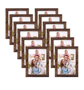 5x7 Cadre Photo Marron Ensemble de 12, Multi Rustique Bois de Noyer-Couleur 5 par 7 Cadres Photo en Vrac pour Mur ou Table - Product Image 1