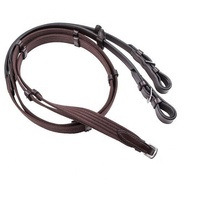 Rênes Web en cuir de cheval à feuilles fantaisie Équipement d'équitation équestre occidental avec conception de point Rênes en cuir élégantes Équitation