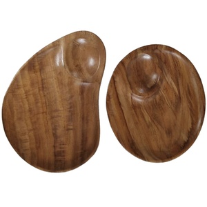 Bandeja de madera de mango pulido más vendida del fabricante directo, cuencos indios hechos a mano, regalos de negocios de alta calidad - Product Image 1