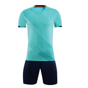 Conjunto de Camiseta de Fútbol con Paneles de Malla Transpirable, Tejido de Poliéster Suave que Absorbe la Humedad, Mangas Cortas, Personalización OEM/ODM - Product Image 1