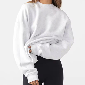 Sweat-shirt à capuche pour homme, grande taille, manches longues, pull en coton uni, surdimensionné - Product Image 1