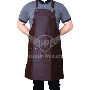 Wholesale Price Custom Label Cheap Price Comfortable Size Hot Sales Factory Made Personalized logo Genuine <b>Leather</b> <b>Apron</b> - Product Image 1