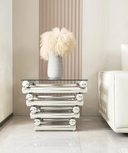 Mesa de Centro Rectangular Moderna de Lujo Ecológica, Muebles de Vidrio y Metal de Nuevo Diseño para Sala de Estar, Hogar, Bodas y Hoteles - Product Image 4