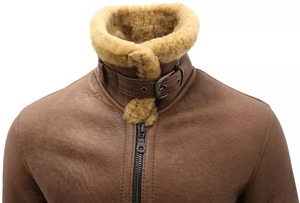 Blouson bombardier en cuir véritable peau de mouton pour homme, de grande qualité, B-3, WW2 - Product Image 2