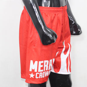 Short de basket-ball taille moyenne personnalisable 100% polyester respirant écologique tricoté méthode de tissage fermeture à cordon décontracté - Product Image 5