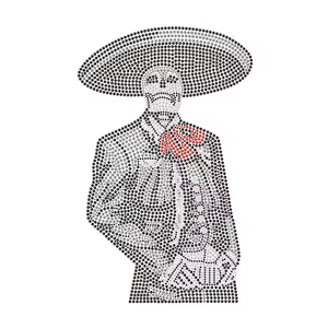 ¡Moda! Bling Crystal Hot Fix Rhinestone Transfer Designer Rhinestone Heat Transfer Design para camisas - Product Image 6