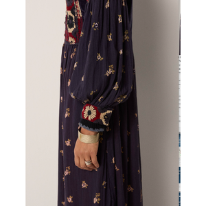 GINERVA Robe d'été élégante en crochet respirante à motifs floraux pour femme de bureau, tenue de loisirs, style naturel Vagator Marino - Product Image 4