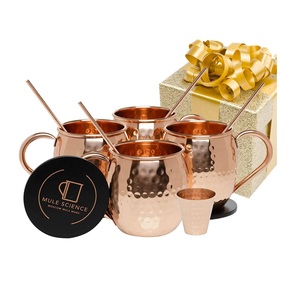 Ensemble en cuivre de 4 pièces tasse de baril antique martelé dernière conception tasses de baril antique martelé pour la maison hôtel restaurant utilisation - Product Image 6