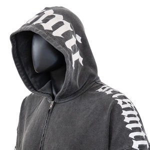 Sweat-shirt en molleton de coton à logo brodé personnalisé, manches longues, pour homme, design entièrement imprimé, sweat-shirt pour homme - Product Image 4