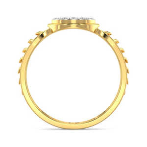 Anillo de diamante de malla de oro amarillo con brillo suave Categoría de producto elegante y lujoso - Product Image 2