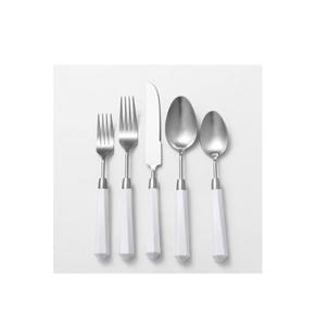 Juego de Cubiertos de Resina Acrílica con Mango para Fiestas, Eventos, Cenas, Juego de Cucharas, Cubiertos de Restaurante - Product Image 3