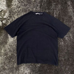 T-shirt ample de haute qualité pour homme, respirant, style rétro, coupe carrée, manches longues, coupe courte, tricoté, 100% coton. - Product Image 1