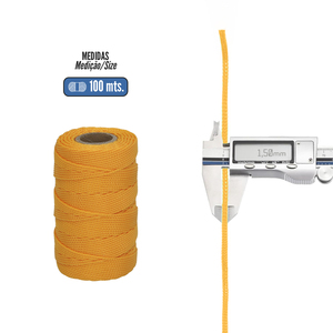 Corda Intrecciata in Polipropilene Giallo (Bobina da 100 Metri) - Product Image 2