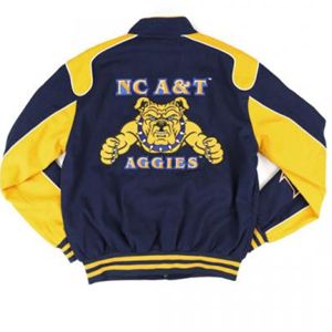 Carolina del Norte A & T Varsity Jacket Bulldog Logo 1891 College Apparel - Product Image 2