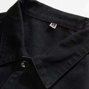 2025 personnalisé nouveau Design noir Jean veste hommes personnalisé printemps et automne qualité supérieure Jeans veste - Product Image 3