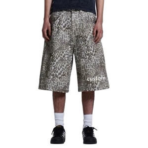 Shorts Vaqueros Holgados de Cintura Alta con Estampado Personalizado, Transpirables, Unisex, Estilo Urbano, Calidad Premium para Verano - Product Image 5