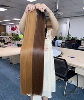 Extension de cheveux humains vierges vietnamiens de haute qualité, 100 % naturels, lisses comme des baguettes, 30 pouces, grade 10A, trame simple