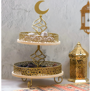 เครื่องใช้บนโต๊ะอาหารสำหรับตกแต่งรอมฎอนที่วางเค้กที่วางโชว์หวานเคาน์เตอร์ครัวผลไม้เสริฟจาน - Product Image 6