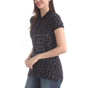 Camiseta Polo Estampada Informal para Mujer, Textura Suave, Camiseta Polo Estampada para Mujer, Ropa de Verano, Camiseta Polo Estampada para Mujer - Product Image 2