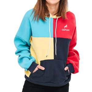 100% coton sweats à capuche décontractés pour femmes multicolore fantaisie à manches longues Logo imprimé personnalisé sur le devant bonne qualité tricoté StyleSheet - Product Image 1